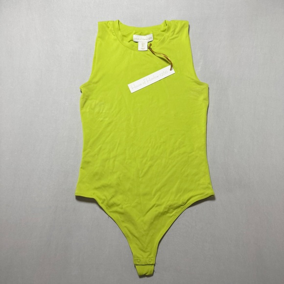 House of Harlow 1960 Chartreuse Green Sleeveless Bodysuit Size S - Picture 1 of 5